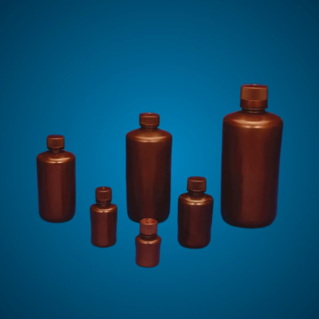 Reagent Bottles Amber HDPE (Narrow Mouth)