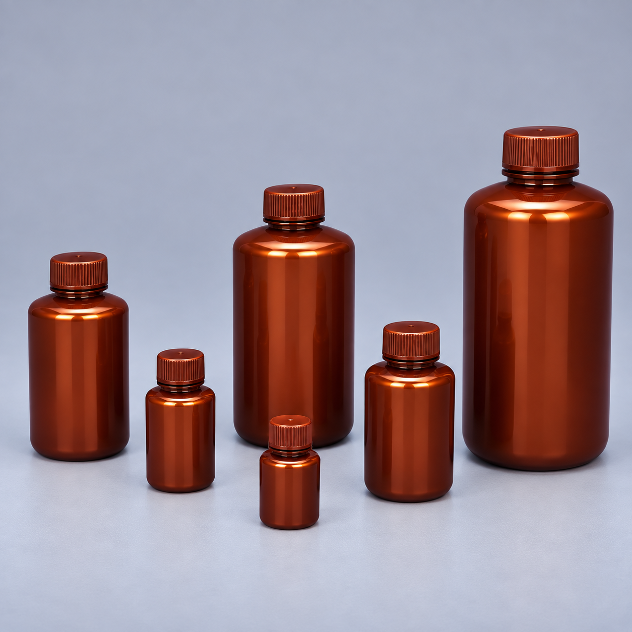 Reagent Bottles Amber HDPE (Narrow Mouth)