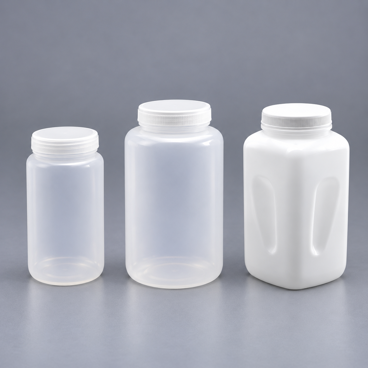 WIDE MOUTH SQUARE BOTTLE